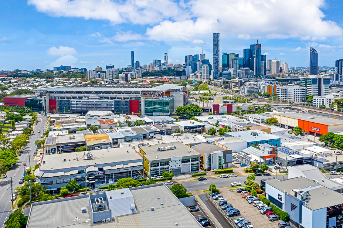 Vivid Productions commercial real estate photography - Suncorp stadium & Brisbane CBD